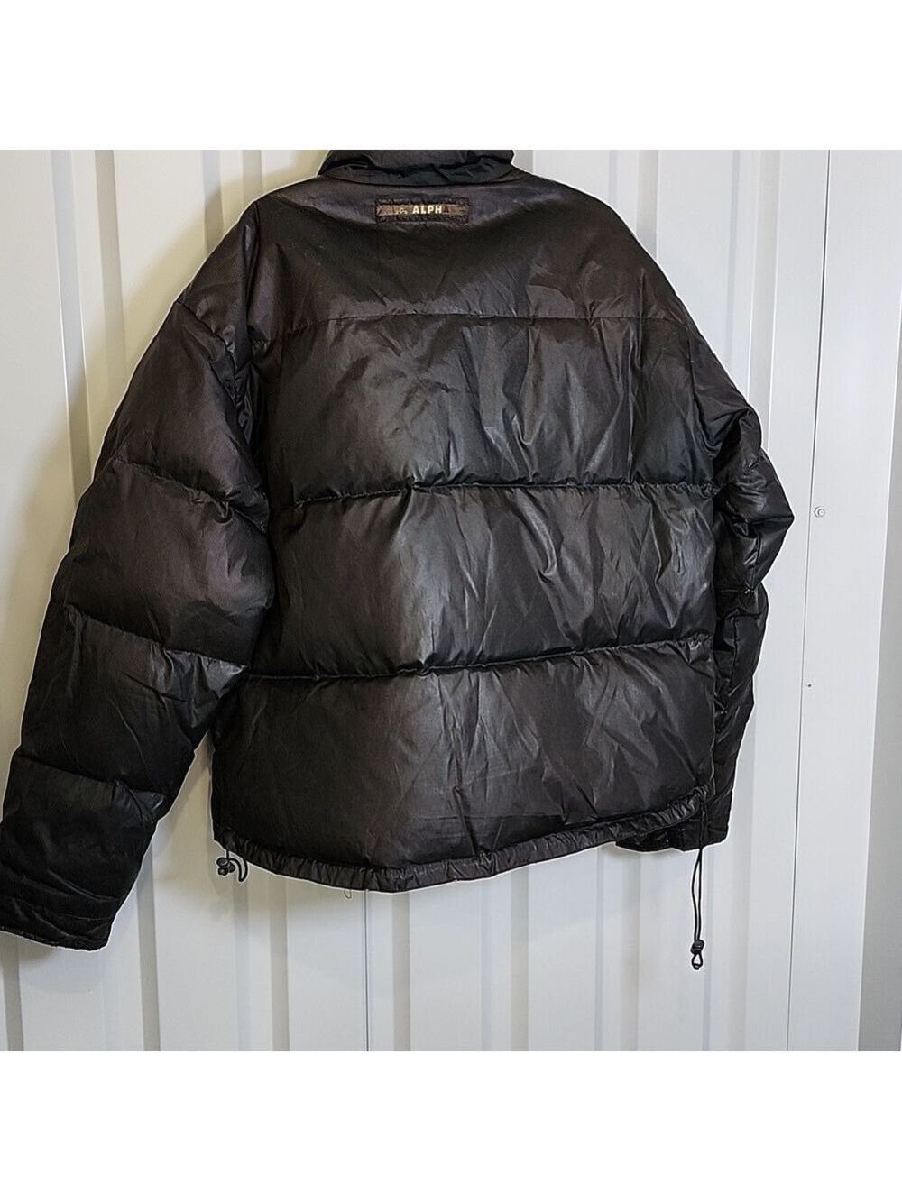 Alpha Industries Men's Black Puffer Jacket Coat Down Filled Size XXL **Flawed** - Picture 2 of 15